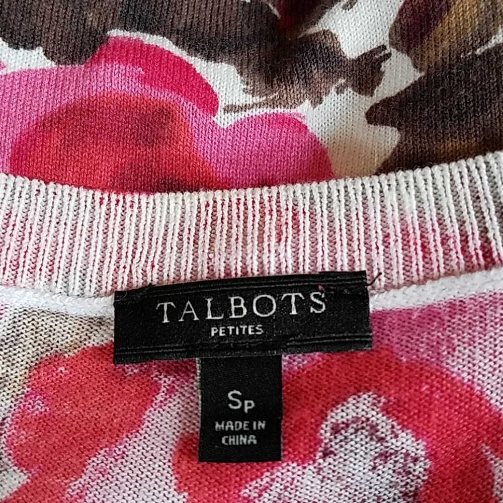 Talbots Charming Cardigan Autumn Roses - Picture 5 of 6